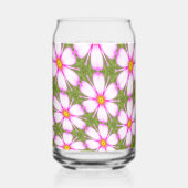 Cosmos Flowers Pattern Blikvorm Glas (Links)