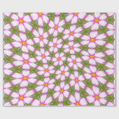 Cosmos Flowers Pattern Cadeaupapier (Vlak)