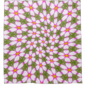 Cosmos Flowers Pattern Douchegordijn (Voorkant)