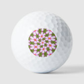 Cosmos Flowers Pattern Golfballen (Voorkant)