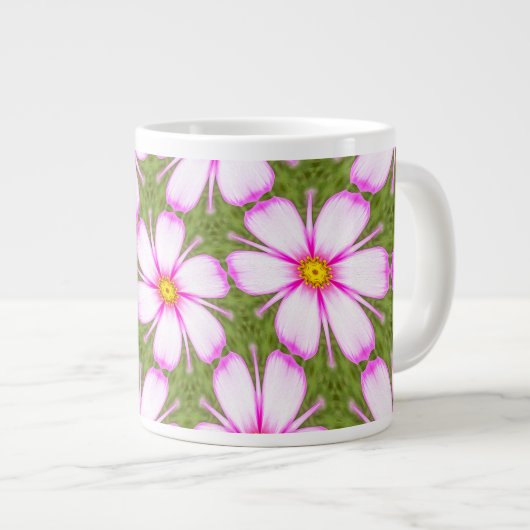 Cosmos Flowers Pattern Grote Koffiekop (Voorkant rechts)