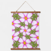 Cosmos Flowers Pattern Hangend Wandkleed (Voorkant)