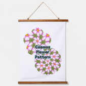 Cosmos Flowers Pattern Hangend Wandkleed (Voorkant)
