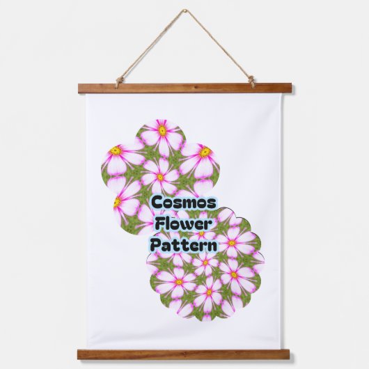 Cosmos Flowers Pattern Hangend Wandkleed (Voorkant)