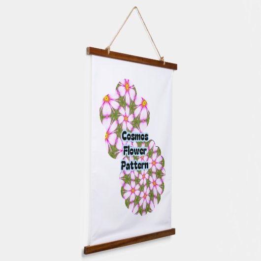 Cosmos Flowers Pattern Hangend Wandkleed (Gebogen)