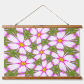 Cosmos Flowers Pattern Hangend Wandkleed (Voorkant)
