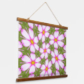 Cosmos Flowers Pattern Hangend Wandkleed (Gebogen)