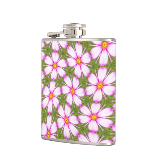 Cosmos Flowers Pattern Heupfles (Links)