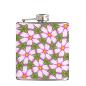 Cosmos Flowers Pattern Heupfles (Voorkant)