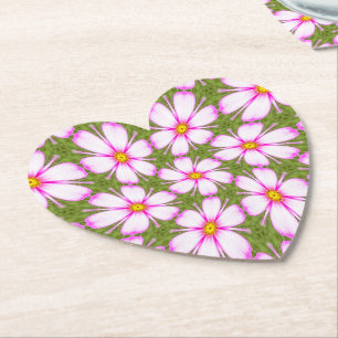 Cosmos Flowers Pattern Kartonnen Onderzetters