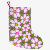 Cosmos Flowers Pattern Kleine Kerstsok (Voorkant)