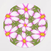 Cosmos Flowers Pattern Labels (Design 1)