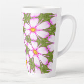 Cosmos Flowers Pattern Latte Mok (Rechts)