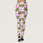 Cosmos Flowers Pattern Leggings (Achterkant)