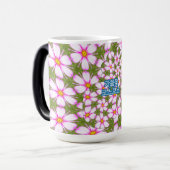 Cosmos Flowers Pattern Magische Mok (Voorkant links)