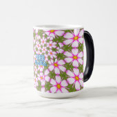 Cosmos Flowers Pattern Magische Mok (Voorkant rechts)