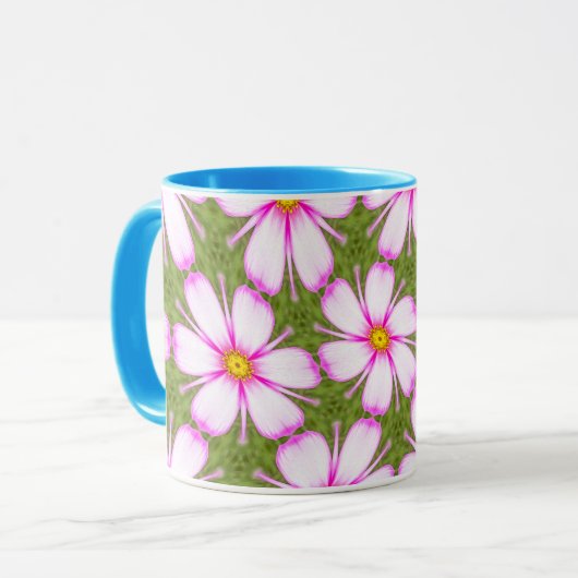 Cosmos Flowers Pattern Mok (Voorkant links)