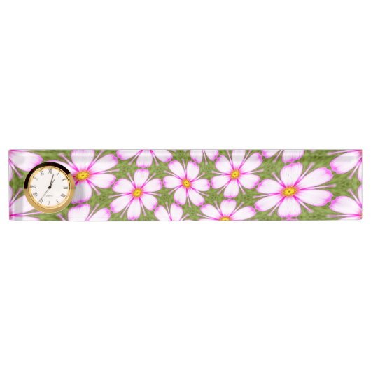 Cosmos Flowers Pattern Naambordje (Voorkant)