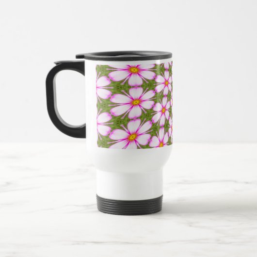 Cosmos Flowers Pattern Reisbeker (Links)