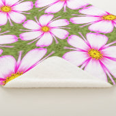 Cosmos Flowers Pattern Sherpa Deken (3/4)