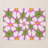 Cosmos Flowers Pattern Sherpa Deken (Voorkant (horizontaal))