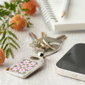 Cosmos Flowers Pattern Sleutelhanger (Zijkant)