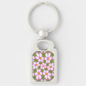 Cosmos Flowers Pattern Sleutelhanger (Voorkant)