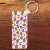Cosmos Flowers Pattern Sleutelhanger (Achterkant)
