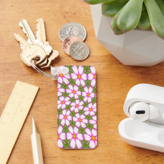 Cosmos Flowers Pattern Sleutelhanger (Bureau)