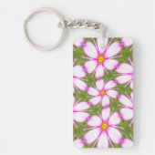 Cosmos Flowers Pattern Sleutelhanger (Voorkant)