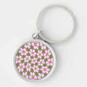 Cosmos Flowers Pattern Sleutelhanger (Voorkant)