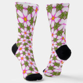 Cosmos Flowers Pattern Sokken (Gebogen)