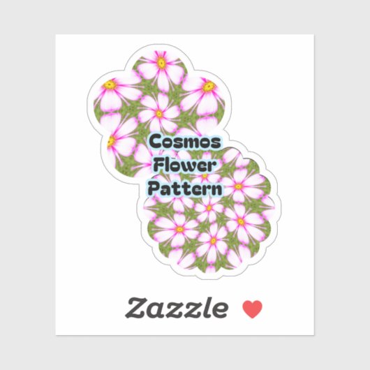 Cosmos Flowers Pattern Sticker (Vel)