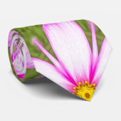 Cosmos Flowers Pattern Stropdas (Opgerold)