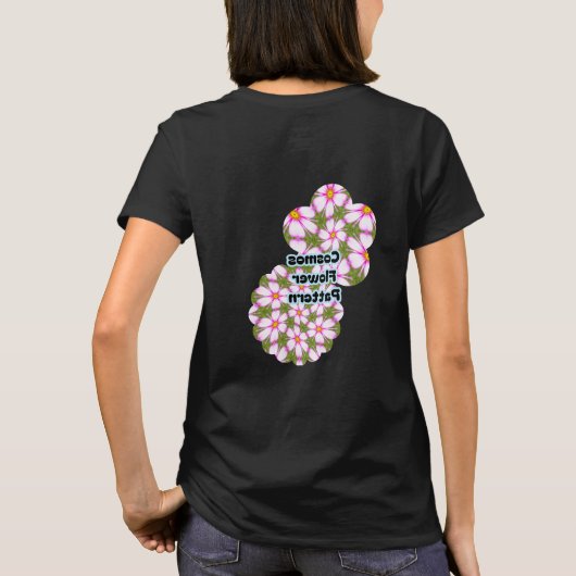 Cosmos Flowers Pattern T-shirt (Achterkant)