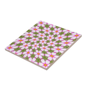 Cosmos Flowers Pattern Tegeltje