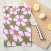 Cosmos Flowers Pattern Theedoek (Quarter Fold)