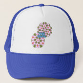 Cosmos Flowers Pattern Trucker Pet (Voorkant)