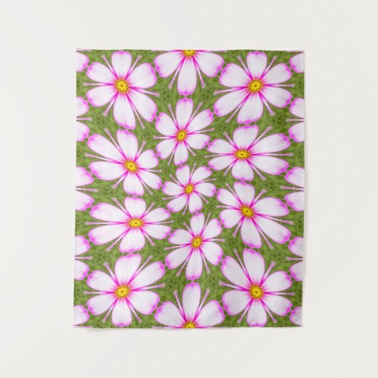 Cosmos Flowers Pattern Wandkleed (Voorkant)