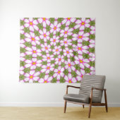 Cosmos Flowers Pattern Wandkleed (In Situ (horizontaal))