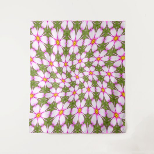 Cosmos Flowers Pattern Wandkleed (Voorkant)