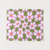 Cosmos Flowers Pattern Wandkleed (Voorkant (horizontaal))