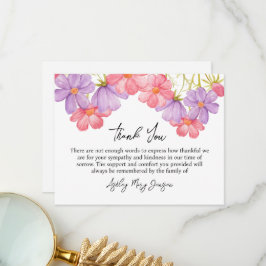 Cosmos Funeral Thank You Card Bereavement Bedankkaart