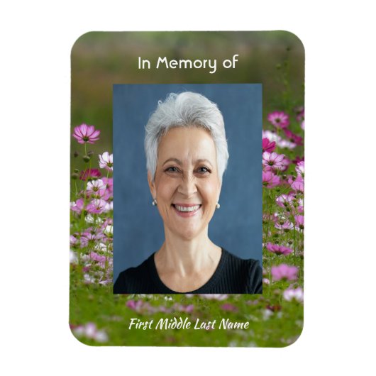 Cosmos Garden Flowers  Memorial Keepsake  Magneet (Verticaal)