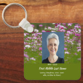  Cosmos Garden Flowers Memorial Keepsake  Sleutelhanger (Voorkant)
