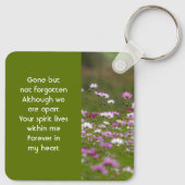 Cosmos Garden Flowers Memorial Keepsake  Sleutelhanger (Achterkant)