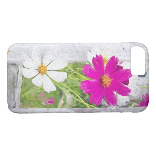 Cosmos garden impressionisme Case-Mate iPhone case (Achterkant (Horizontaal))