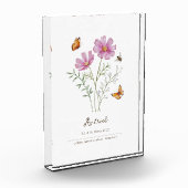 Cosmos Geboortemaand Bloem Fotoblokken (Links)