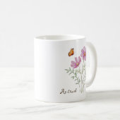 Cosmos Geboortemaand Bloem Koffiemok (Voorkant rechts)