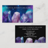 * Cosmos Gemstone Waterverf Gem Universe Crystal Visitekaartje (Voorkant / Achterkant)